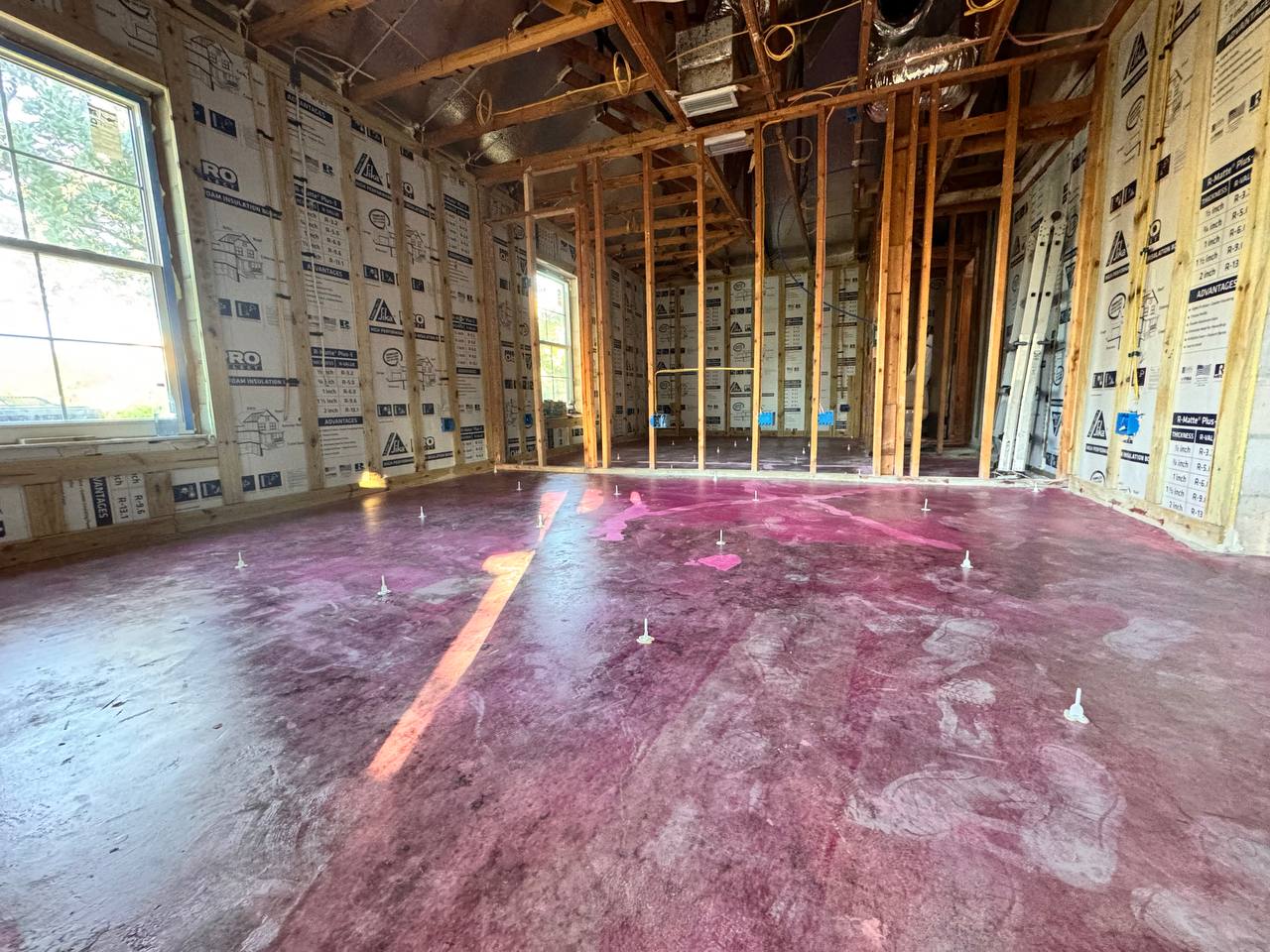 Framing and insulation preparation