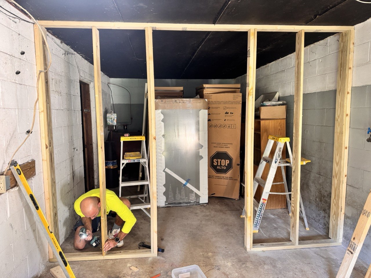 Room conversion framing stage