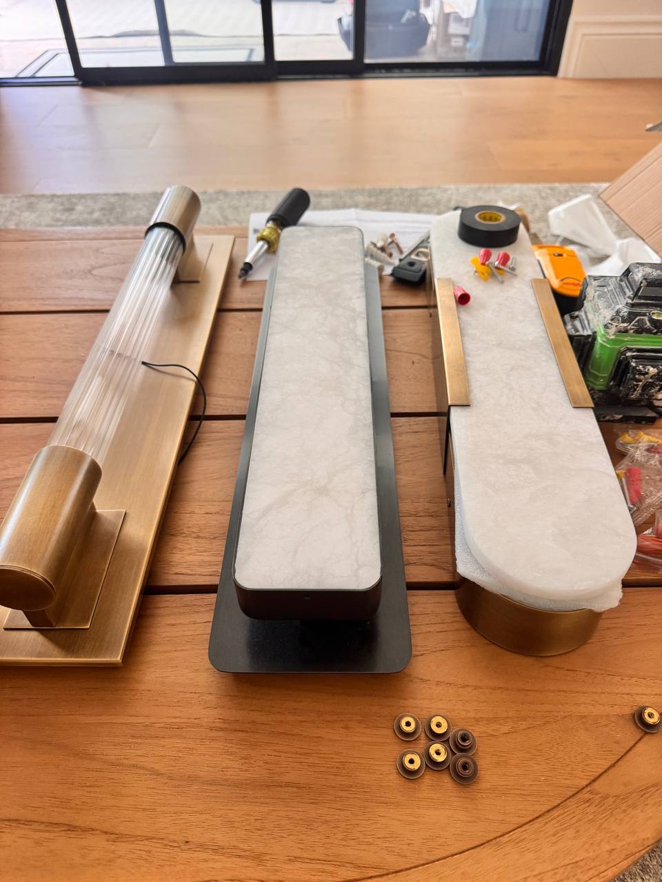 Custom vanity shelf material preparation